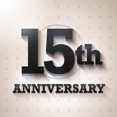 Wall Mural - 15th Anniversary 3D black