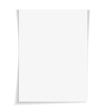 Empty paper sheet. Vector