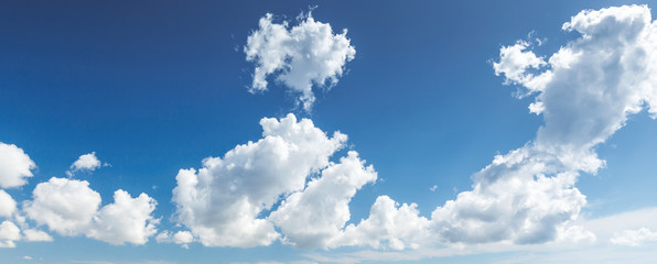 natural blue cloudy sky. panoramic background