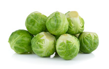 Group Of Brussel Sprouts Isolated On White Background