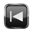 © savanno - Square Button. Black Shiny glass button with metal frame. Previous  icon.