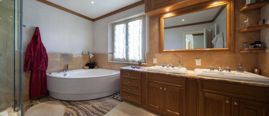 Interior, comfortable bathroom