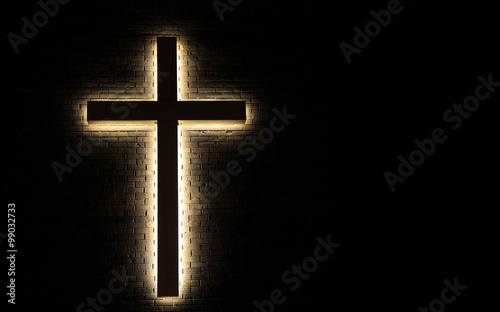 Fotografía Lighted Cross Background