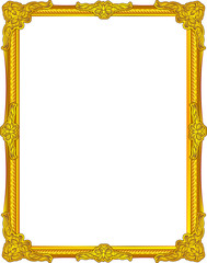 Poster - Gold Vintage Frame. Decorative Vector Frame with Place for Text, Picture or Design