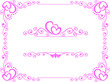 pink frame floral vector design corner frame