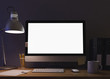 © rustam_g - Mockup dasktop on table at night