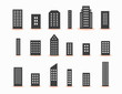 Buildings set vector