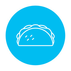 Poster - Taco line icon.