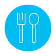 Spoon and fork line icon