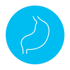 Poster - Stomach line icon.