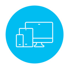 Wall Mural - responsive web design line icon.