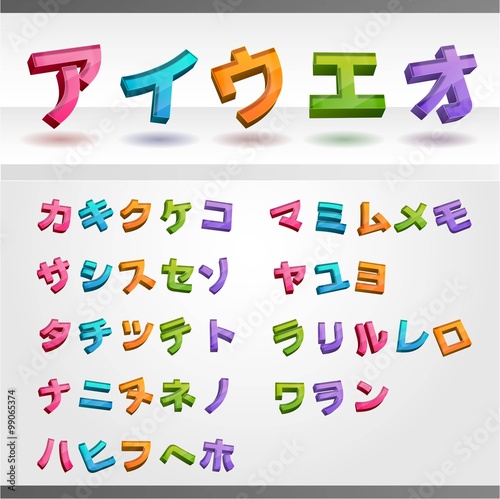 852 Katakana Japanese Character Wall Murals Canvas Prints Stickers Wallsheaven