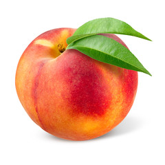 peach. fruit isolated on white.