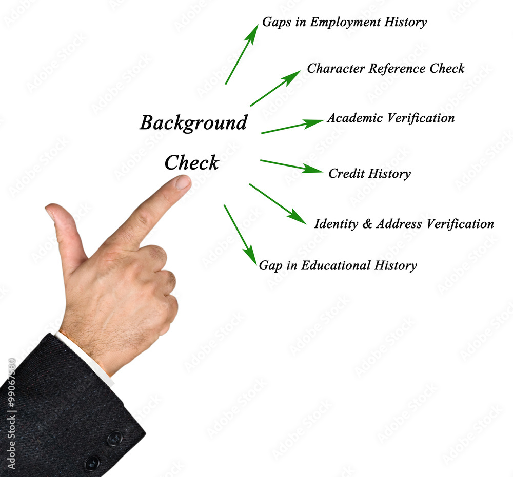 Diagram of Background Check Stock Photo | Adobe Stock