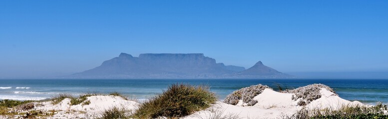 Landscape with Table Mountain across the sea