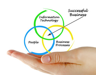 Diagram of successful business