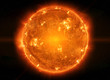 Powerful Sun in space