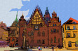 Wrocław city miasto retro vintage