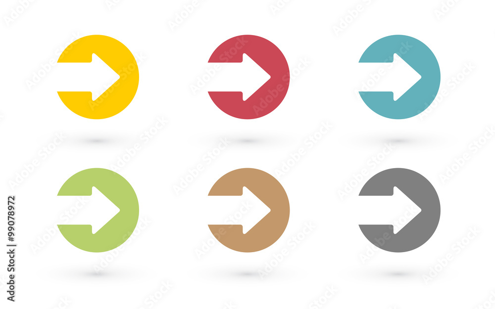 colorful arrows in circle icon Stock Vector | Adobe Stock