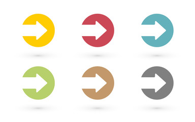 colorful arrows in circle icon