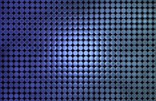 Illustration Of A Grid Of Metallic Blue Discs Background 