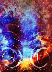 Poster - Nebula, Cosmic space and stars, blue cosmic abstract background. Elements of this image furnished by NASA.