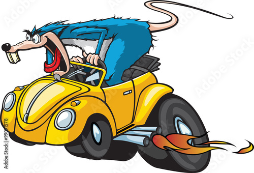 Hot Rod Rat Cartoon Rat In A Hot Rod Car Buy This Stock Vector And Explore Similar Vectors At Adobe Stock Adobe Stock