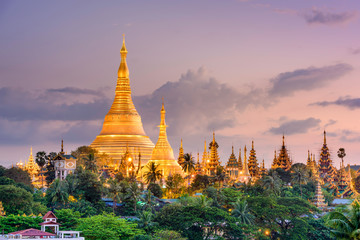 Fototapete - Shwedagon Pagoda in Yangon, Myanmar