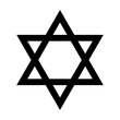 Star of David - symbol of Judaism flat icon for apps and websites