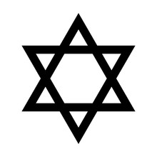 Star Of David - Symbol Of Judaism Flat Icon For Apps And Websites