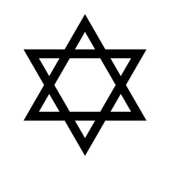 star of david - symbol of judaism flat icon for apps and websites