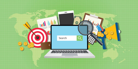 Poster - sem search engine marketing seo advertising analysis notebook 