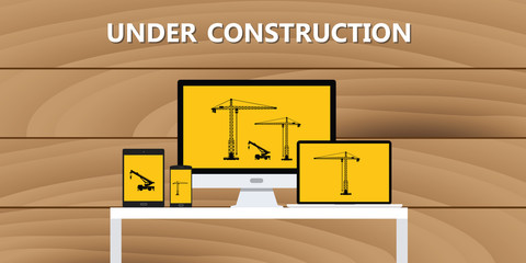 Fototapete - website construction construct under development concept