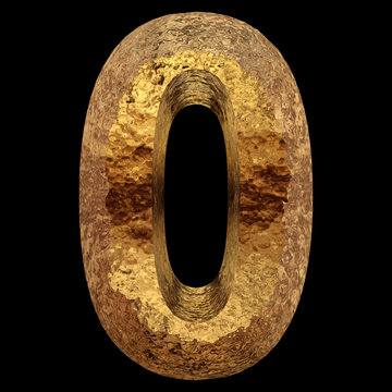 Yellow gold or golden fonts isoalted on black background