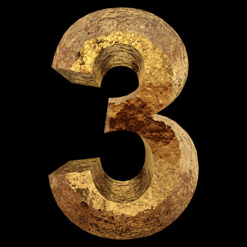 Yellow gold or golden fonts isoalted on black background