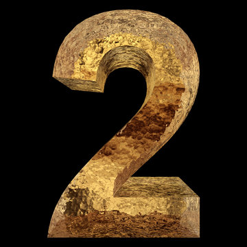 Yellow gold or golden fonts isoalted on black background