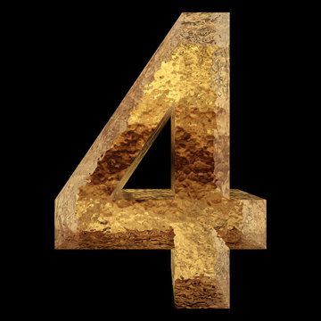 Yellow gold or golden fonts isoalted on black background