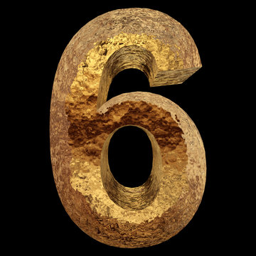 Yellow gold or golden fonts isoalted on black background