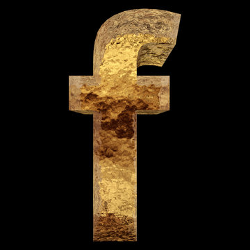 Yellow gold or golden fonts isoalted on black