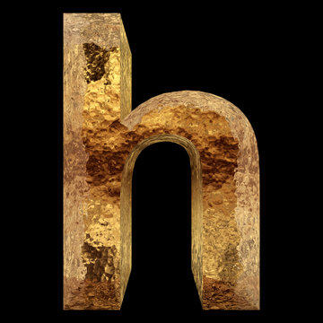Yellow gold or golden fonts isoalted on black