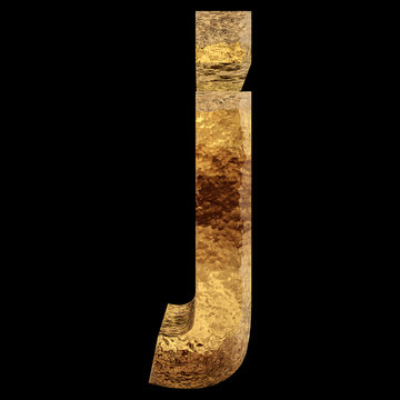 Yellow gold or golden fonts isoalted on black