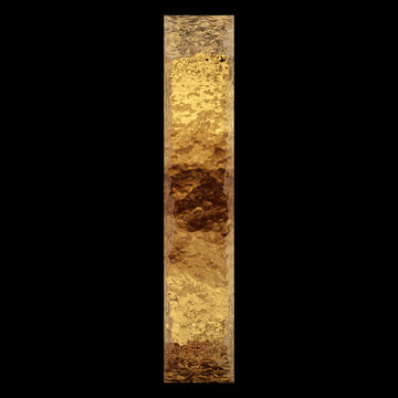 Yellow gold or golden fonts isoalted on black