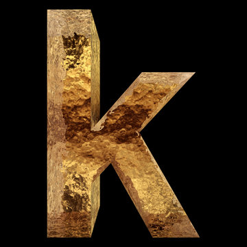 Yellow gold or golden fonts isoalted on black