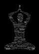 Yoga Wordcloud silhouette