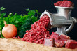 © grinchh - Mincer with fresh minced meat