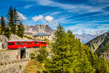 Train In Montenvers Mer De Glace-Chamonix,France
