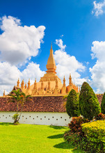 Wat Thap Luang In Vientiane Of Laos