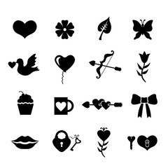 Wall Mural - Valentines day set icons