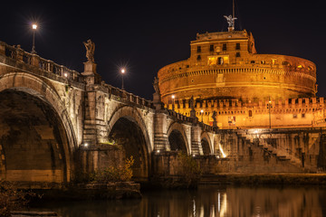 Fototapete - Rome, Italy: Hadrian's Mausoleum or Castle of  Holy Angel
