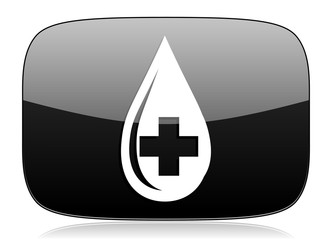 Poster - blood black glossy web modern icon